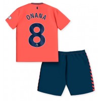 Dres Everton Amadou Onana #8 Preč pre deti 2023-24 Krátky Rukáv (+ trenírky)